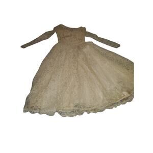 Angelair by Emiko Vintage 1950s White Wedding Dress size 8 and Vail